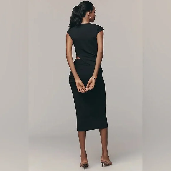 anthropologie black cut out dress ANTHROPOLOGIE NWT JACQUARD CUT-OUT KNIT DRESSBLACK IVORY SIZE XL –  WEARHOUSE CONSIGNMENT main image 0
